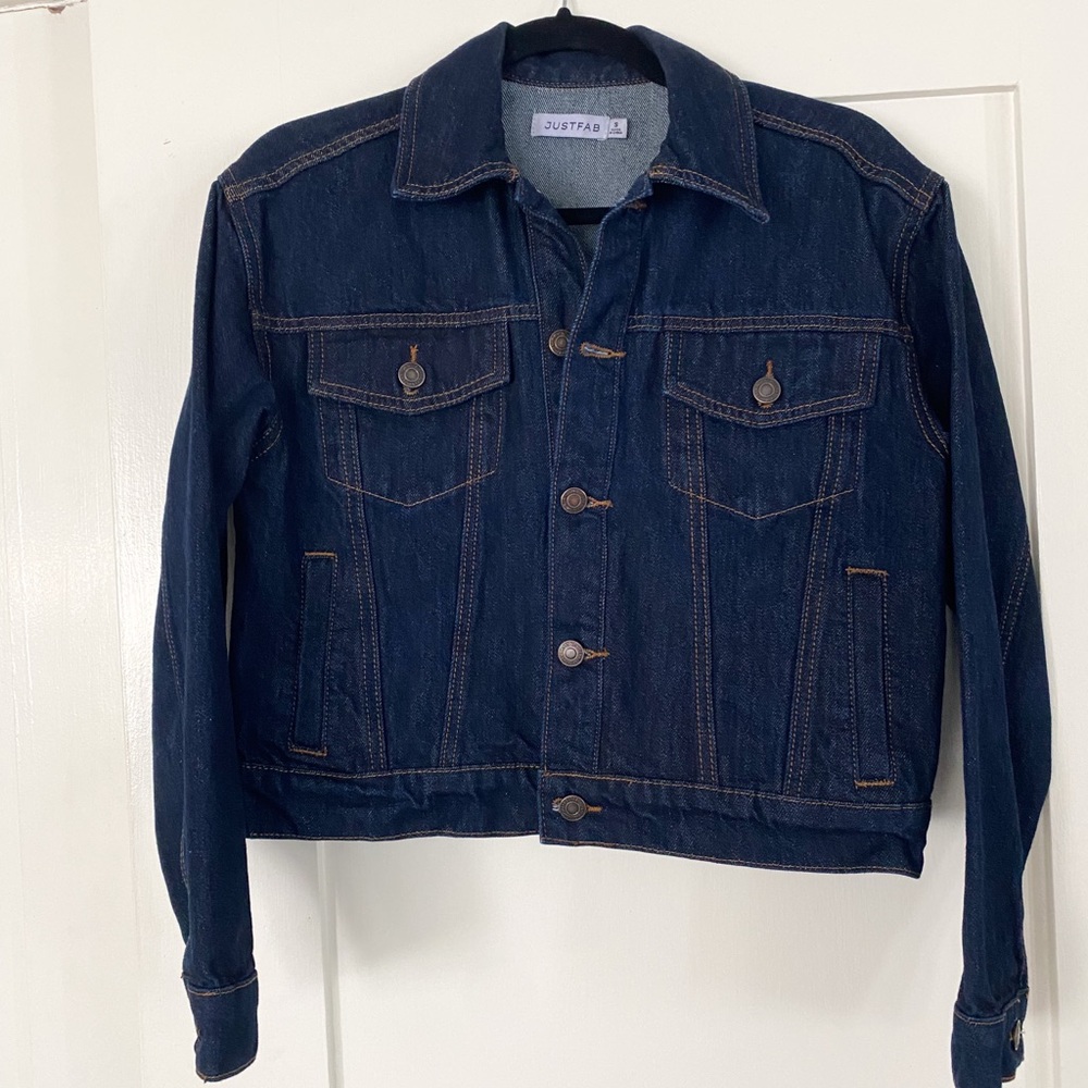Indigo Cropped Denim Jacket